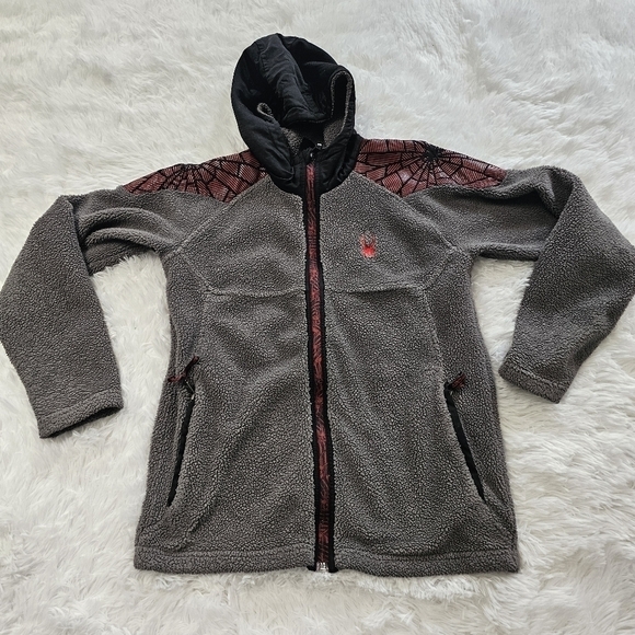Spyder Boys full zip fleece jacket/ sweatshirt hoodie youth large - Picture 1 of 10